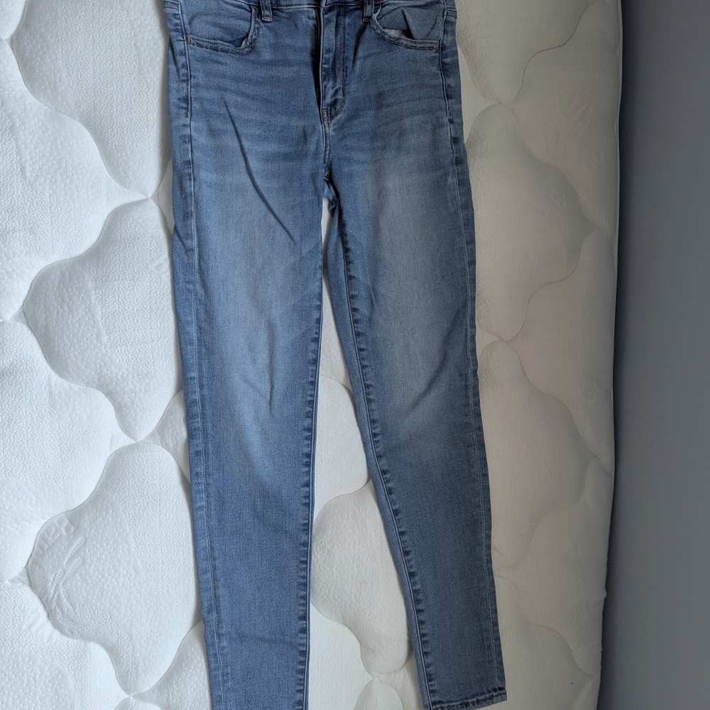 American Eagle Outfitters Women's Light Blue Skinny Jeans